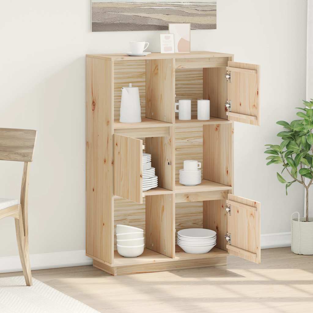 vidaXL Szafka, 74x35x117 cm, lite drewno sosnowe