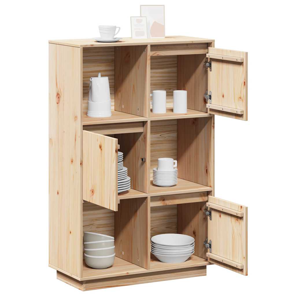 vidaXL Szafka, 74x35x117 cm, lite drewno sosnowe