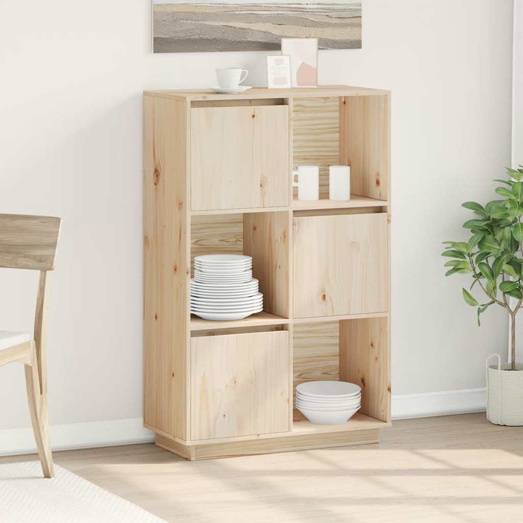 vidaXL Szafka, 74x35x117 cm, lite drewno sosnowe