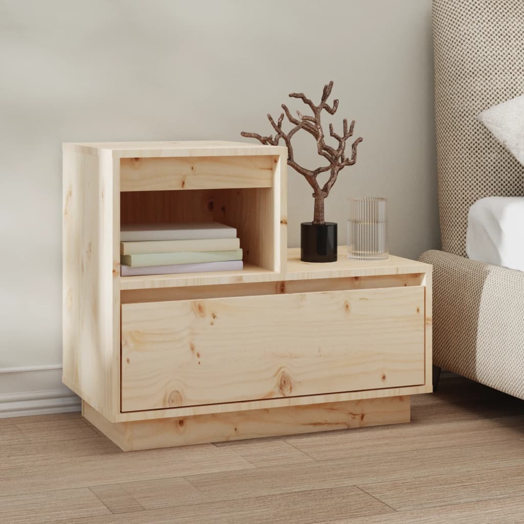 vidaXL Szafki nocne, 2 szt., 60x34x51 cm, lite drewno sosnowe