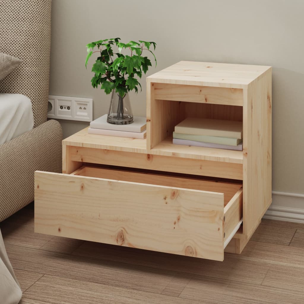 vidaXL Szafki nocne, 2 szt., 60x34x51 cm, lite drewno sosnowe