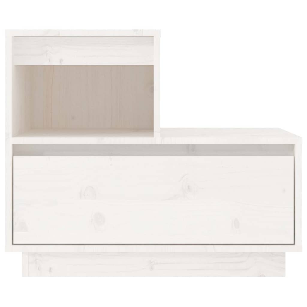 vidaXL Szafki nocne, 2 szt., białe, 60x34x51 cm, lite drewno sosnowe