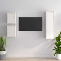 vidaXL Szafki pod TV, 3 szt., białe, lite drewno sosnowe