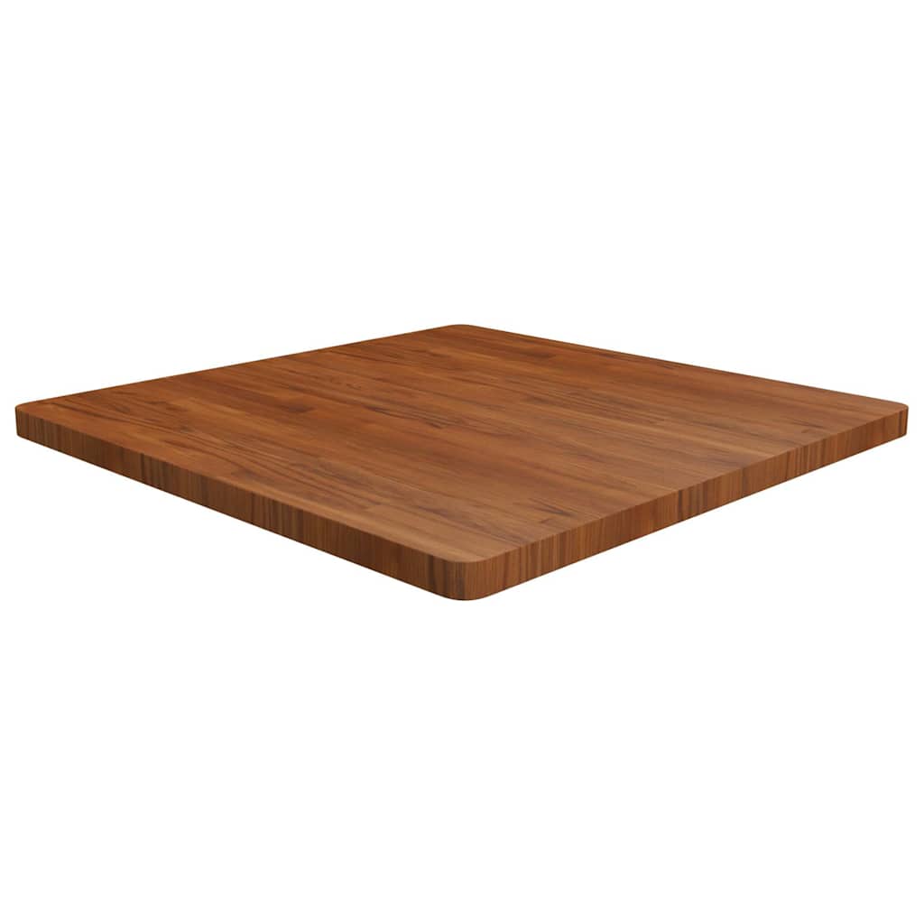 vidaXL Kwadratowy blat do stolika, ciemnobrązowy, 90x90x4 cm, lity dąb