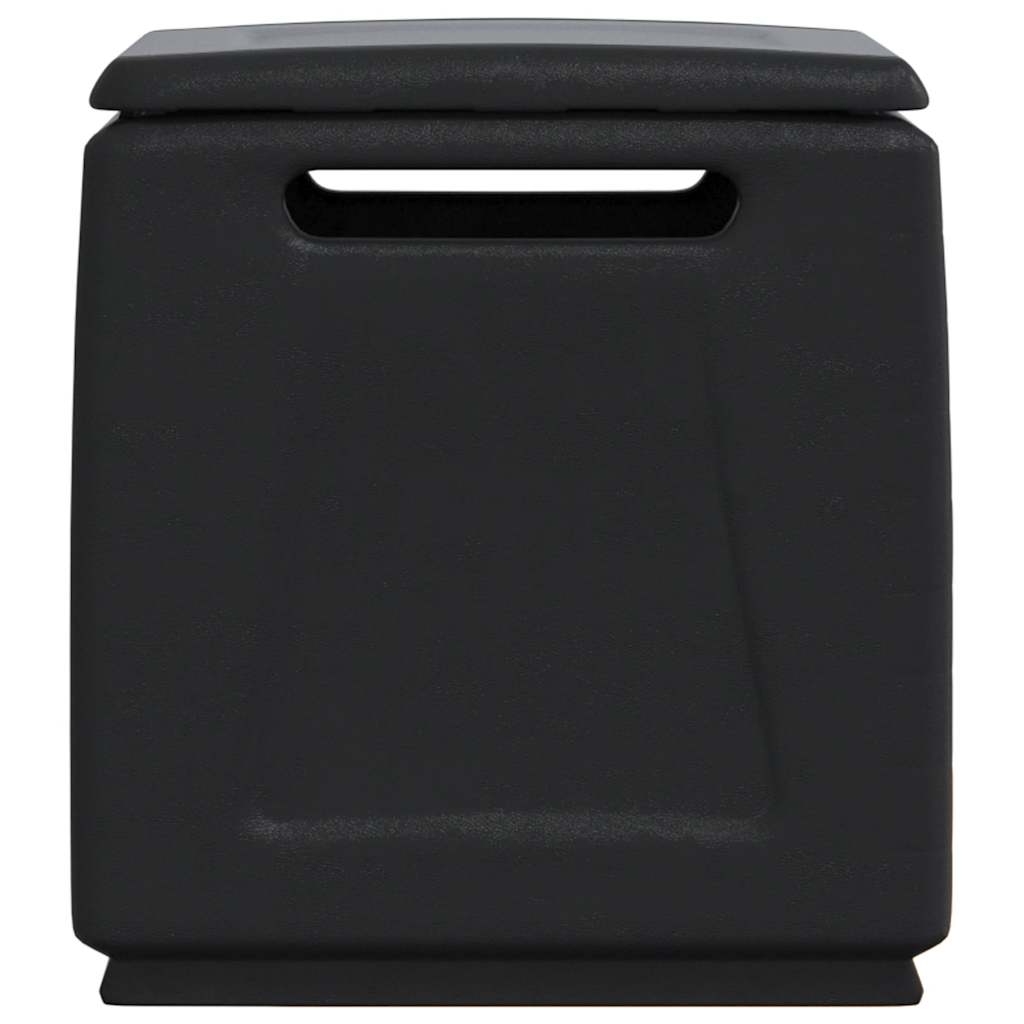 vidaXL Skrzynia ogrodowa, 54x53x57 cm, 130 L, ciemnoszaro-czarna