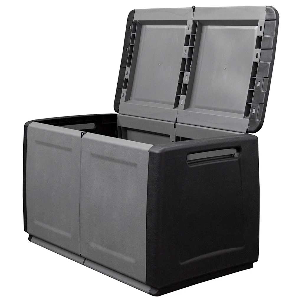 vidaXL Skrzynia ogrodowa, 96x53x57 cm, 230 L, ciemnoszaro-czarna