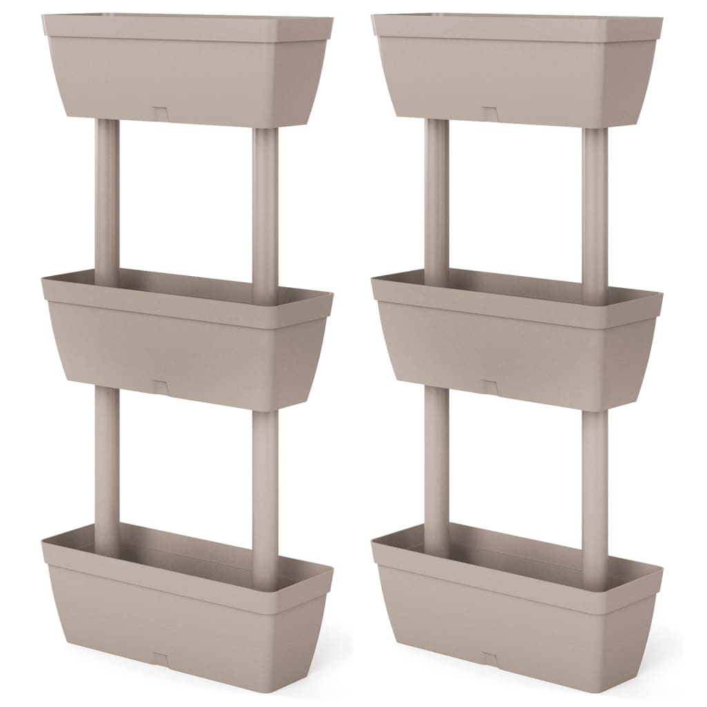 vidaXL Donice ogrodowe, 6 szt, 100 cm, kolor taupe