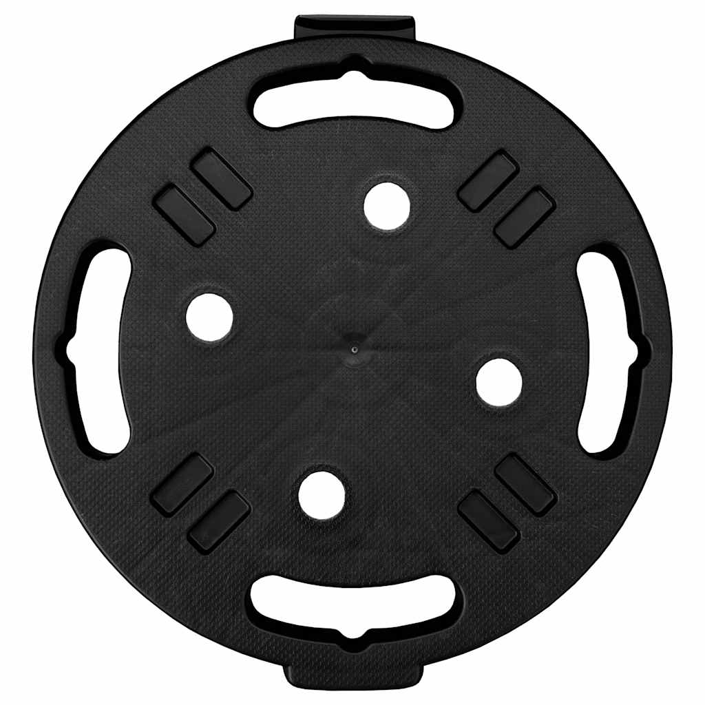 vidaXL Podstawka pod donicę, z kółkami, średnica 30 cm, czarna, 170 kg