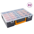 vidaXL Organizer, 2 szt., z wyjmowanymi przegrodami, 360x250x85 mm, PP