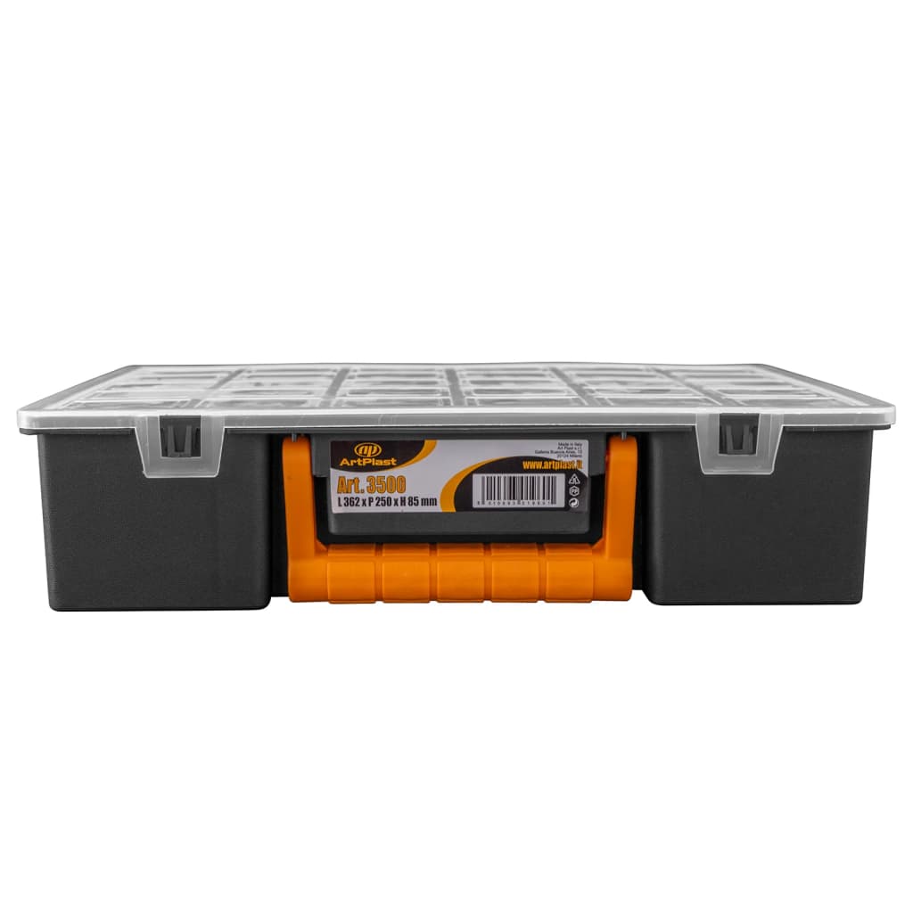vidaXL Organizer, 2 szt., z wyjmowanymi przegrodami, 360x250x85 mm, PP