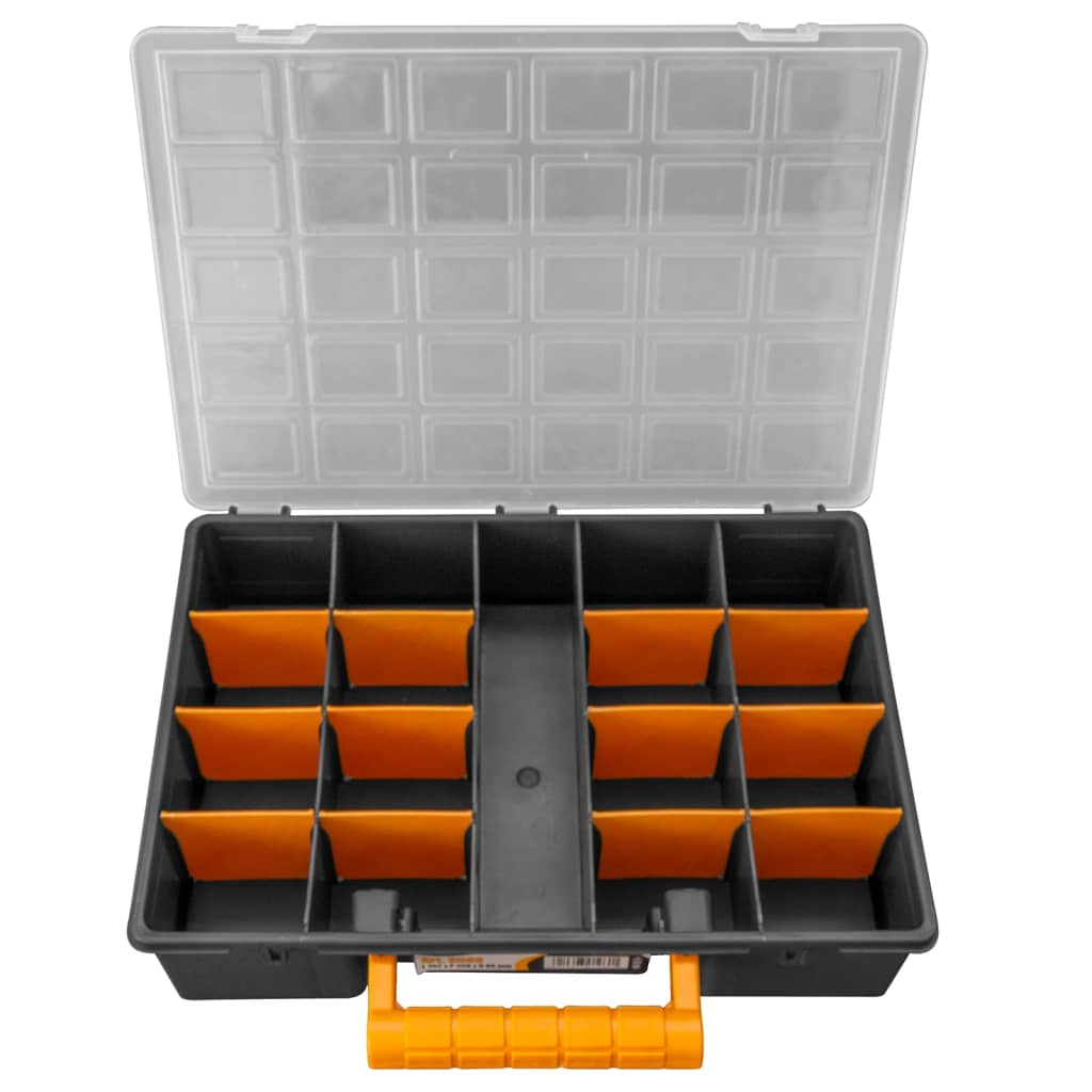 vidaXL Organizer, 2 szt., z wyjmowanymi przegrodami, 360x250x85 mm, PP