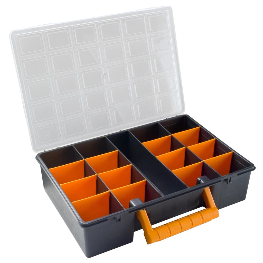 vidaXL Organizer, 2 szt., z wyjmowanymi przegrodami, 360x250x85 mm, PP