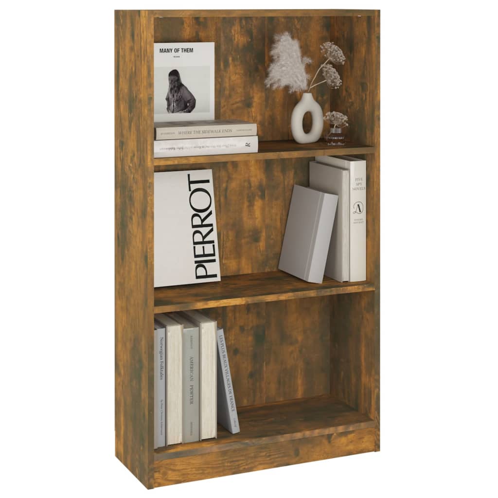 vidaXL Szafka na książki, przydymiony dąb, 60x24x109 cm