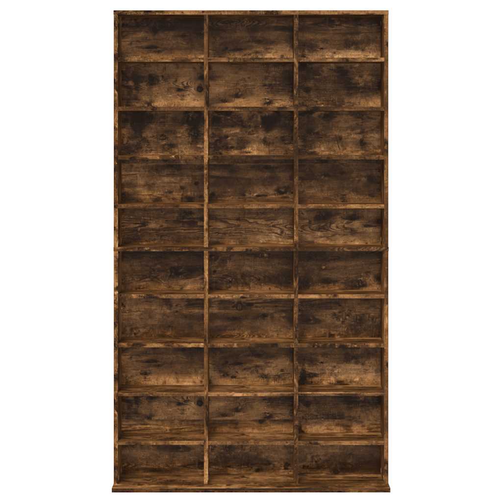vidaXL Szafka na płyty CD, przydymiony dąb, 102x23x177,5 cm
