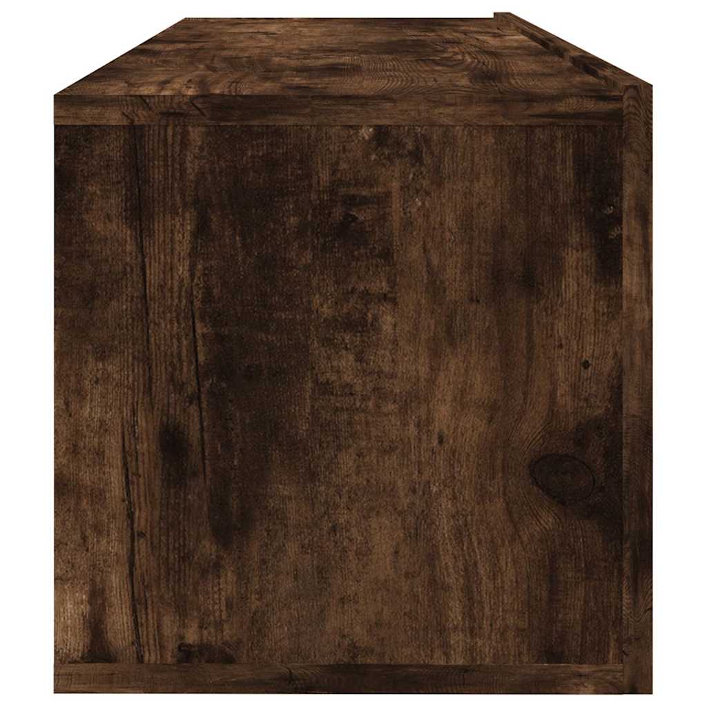 vidaXL Ścienna szafka pod telewizor, przydymiony dąb, 100x30x30 cm