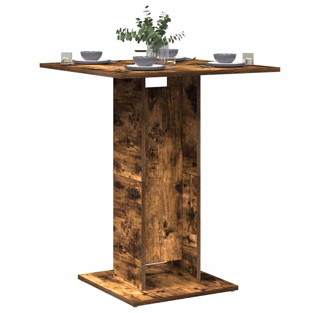 vidaXL Stolik bistro, przydymiony dąb, 60x60x75 cm