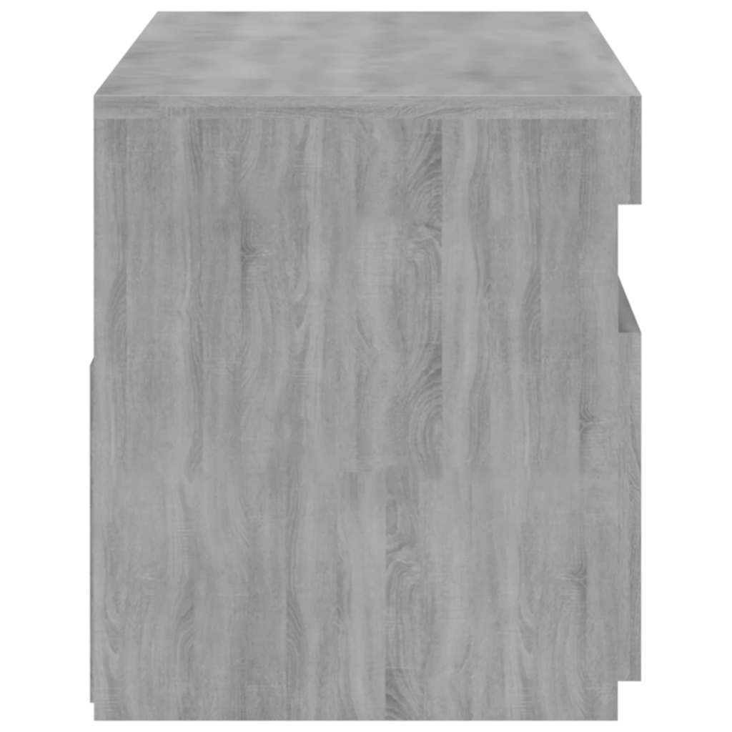 vidaXL Szafka pod TV z oświetleniem LED, szary dąb sonoma, 75x35x40 cm