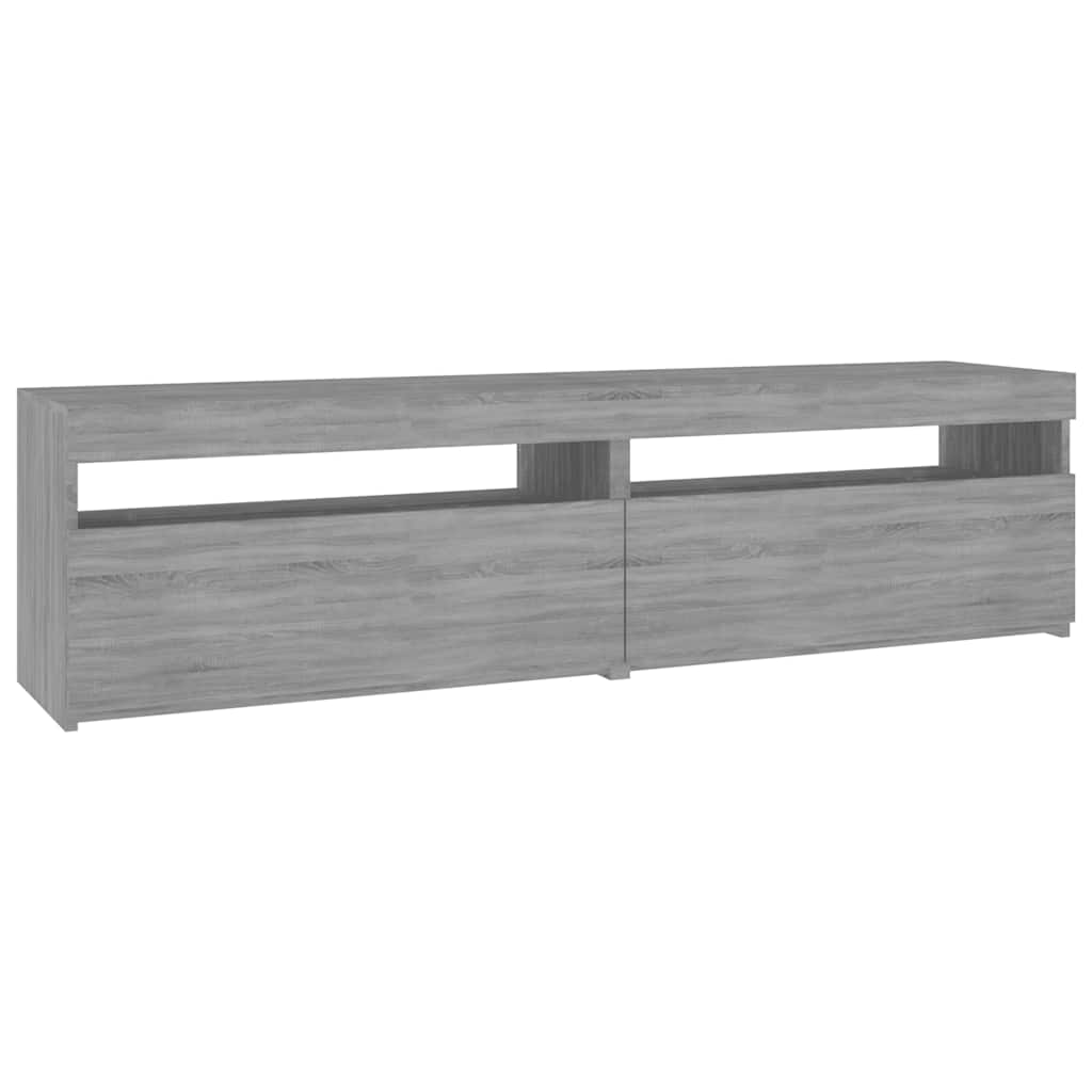 vidaXL Szafki pod TV z LED, 2 szt., szary dąb sonoma 75x35x40 cm