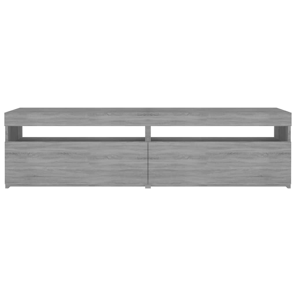 vidaXL Szafki pod TV z LED, 2 szt., szary dąb sonoma 75x35x40 cm