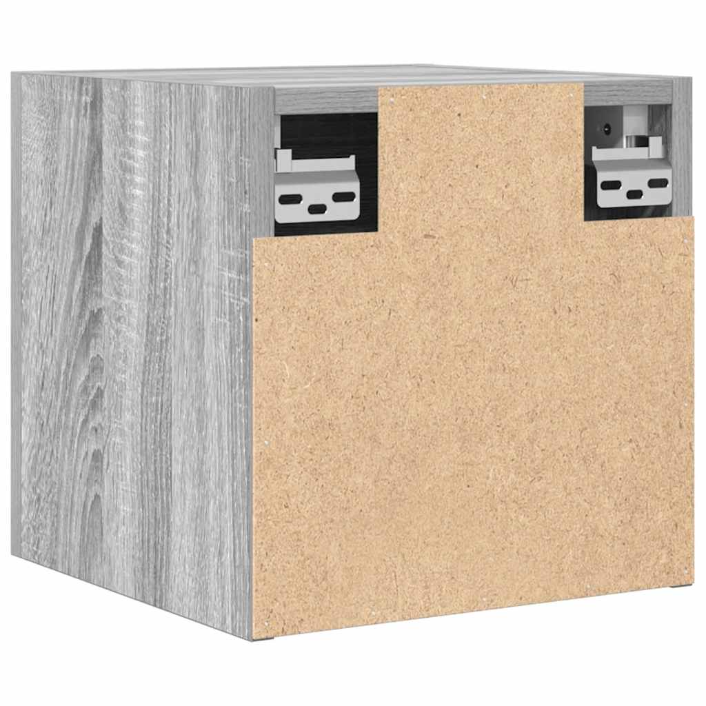 vidaXL Wiszące szafki TV, 2 szt., szary dąb sonoma, 30,5x30x30 cm