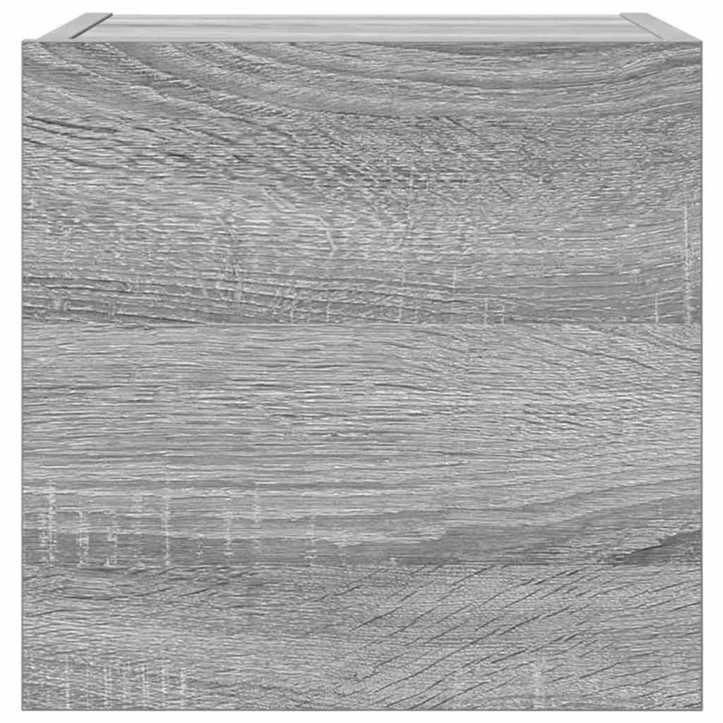 vidaXL Wiszące szafki TV, 4 szt., szary dąb sonoma, 30,5x30x30 cm