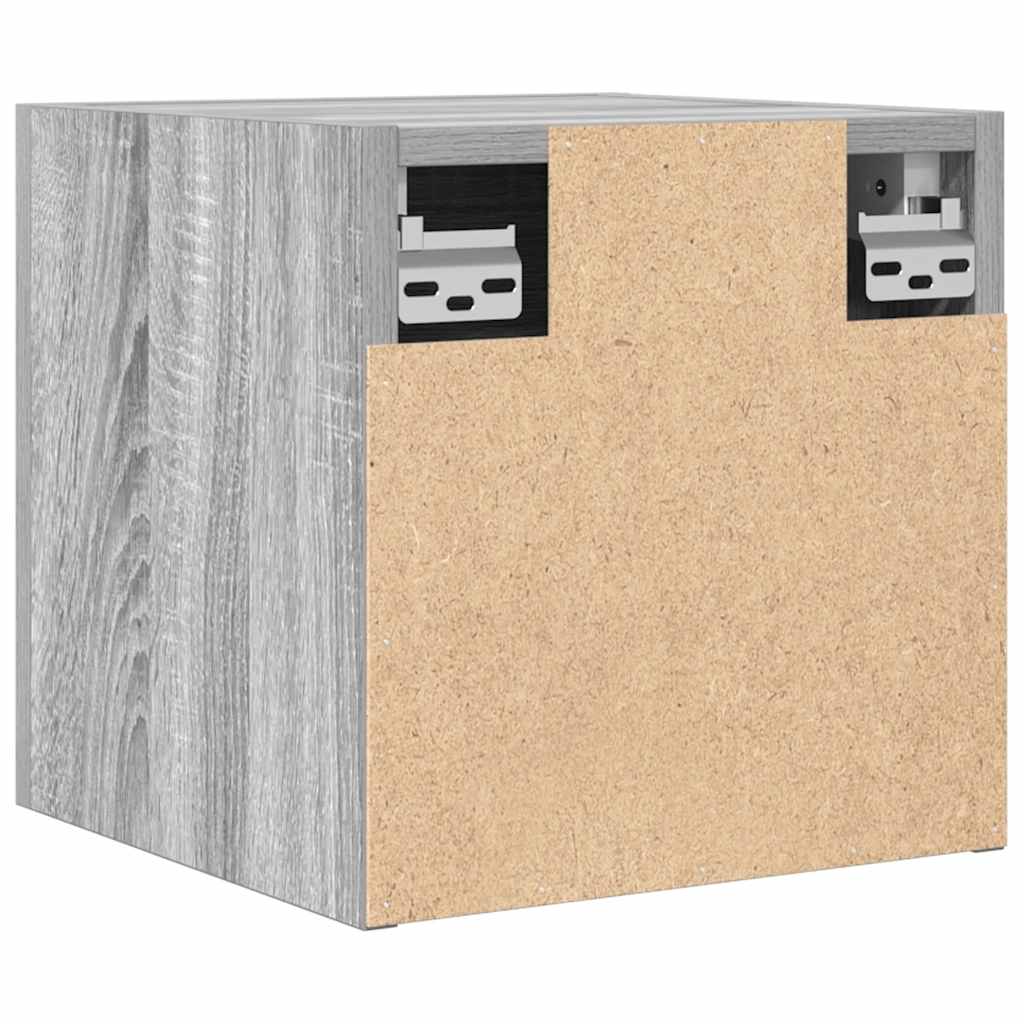 vidaXL Wiszące szafki TV, 4 szt., szary dąb sonoma, 30,5x30x30 cm