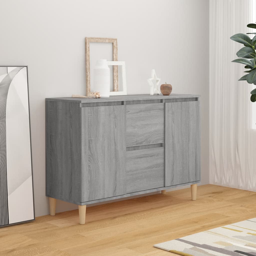 vidaXL Szafka, szary dąb sonoma, 101x35x70 cm, materiał drewnopochodny