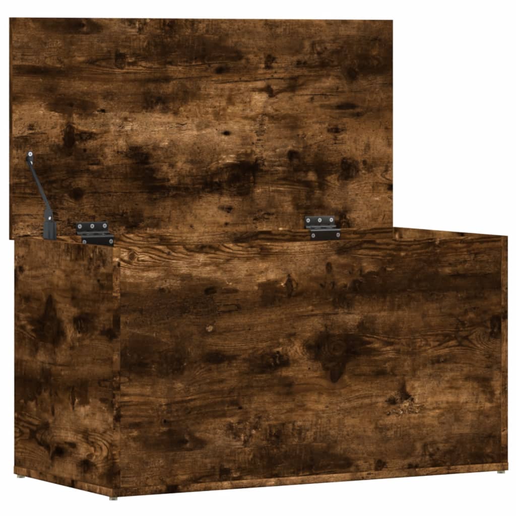 vidaXL Skrzynia, przydymiony dąb, 84x42x46 cm, materiał drewnopochodny