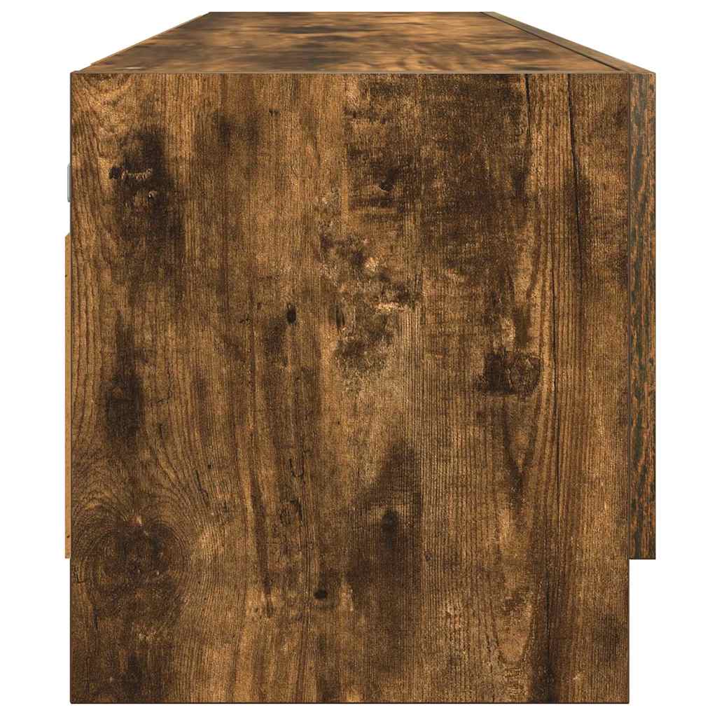 vidaXL Szafka, przydymiony dąb 100x32,5x35 cm, materiał drewnopochodny