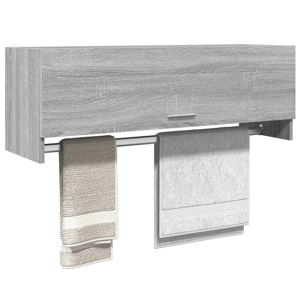 vidaXL Szafka, szary dąb sonoma 100x32,5x35 cm