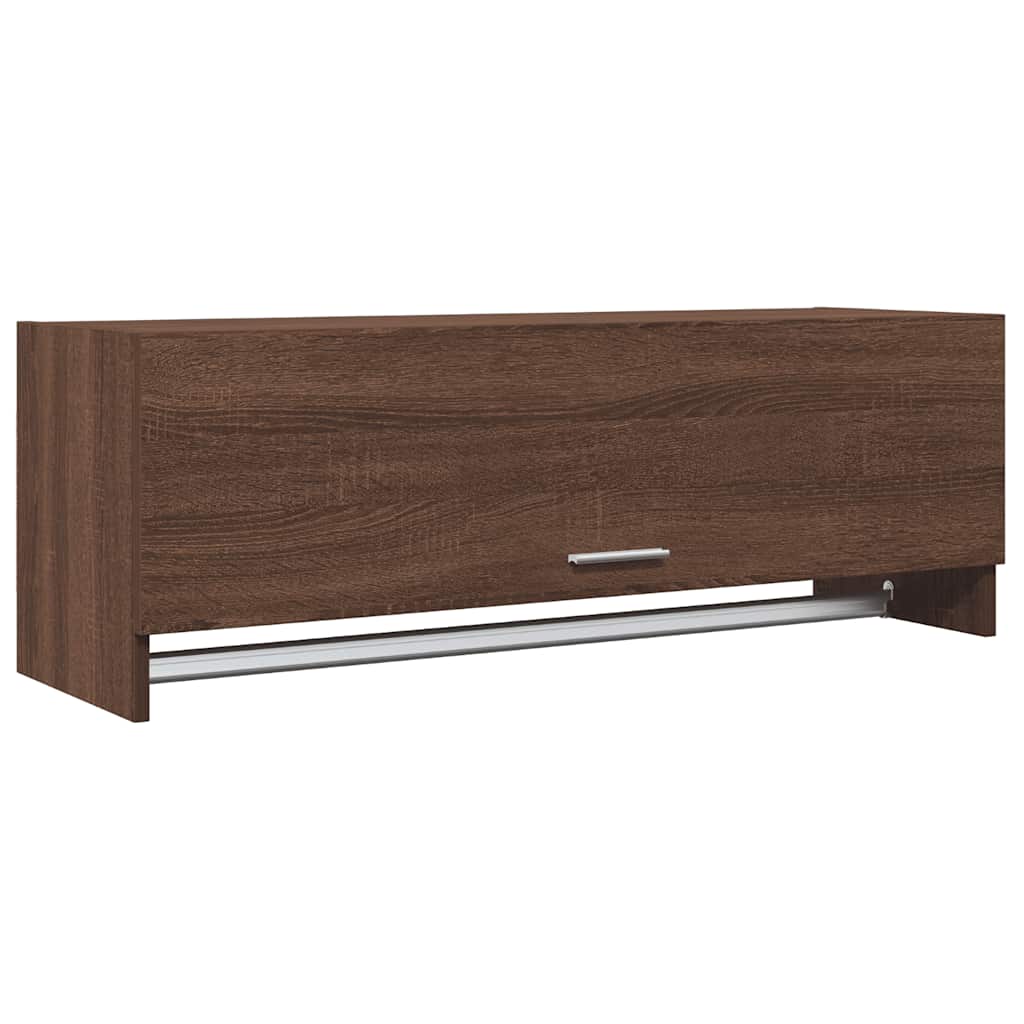 vidaXL Szafka, brązowy dąb, 100x32,5x35 cm, materiał drewnopochodny