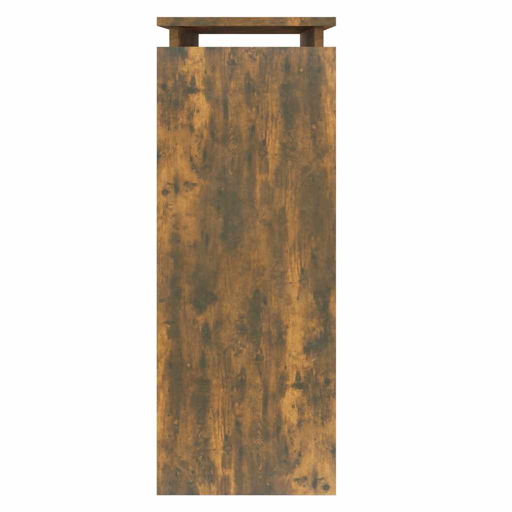 vidaXL Stolik konsolowy, przydymiony dąb, 80x30x80 cm