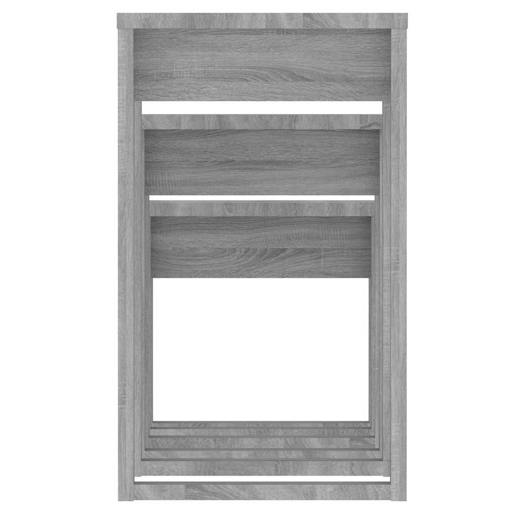 vidaXL Stoliki wsuwane pod siebie, 3 szt., szary dąb sonoma