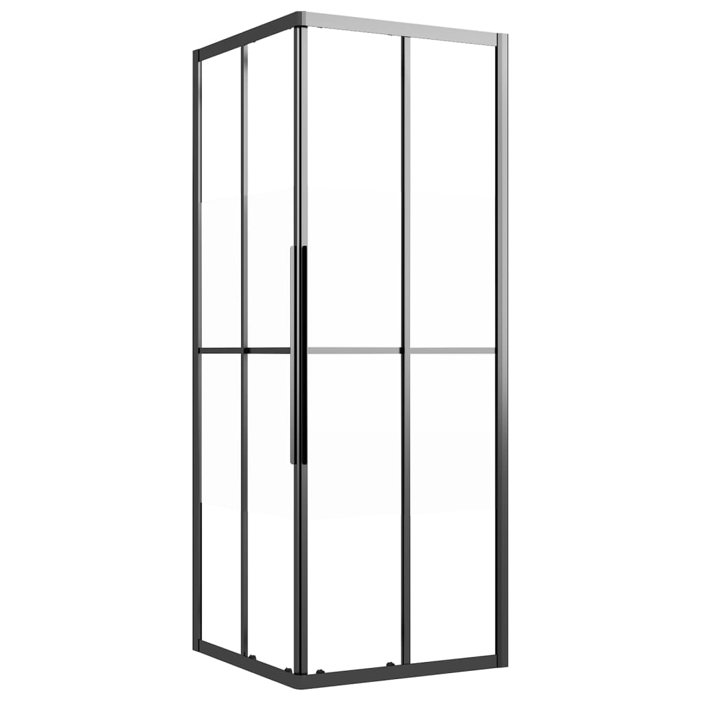 vidaXL Kabina prysznicowa, półmrożone szkło ESG, 80x80x180 cm, czarna