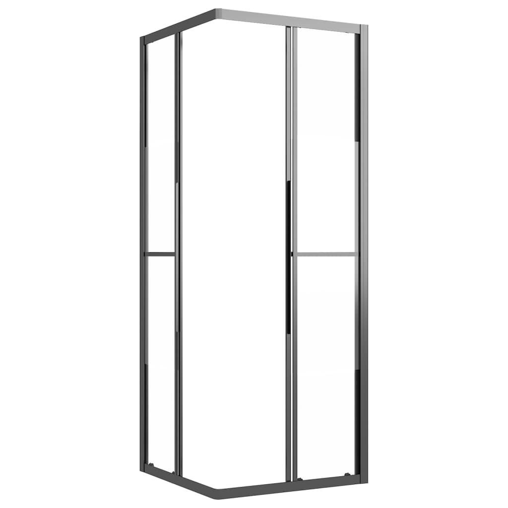vidaXL Kabina prysznicowa, półmrożone szkło ESG, 80x80x180 cm, czarna