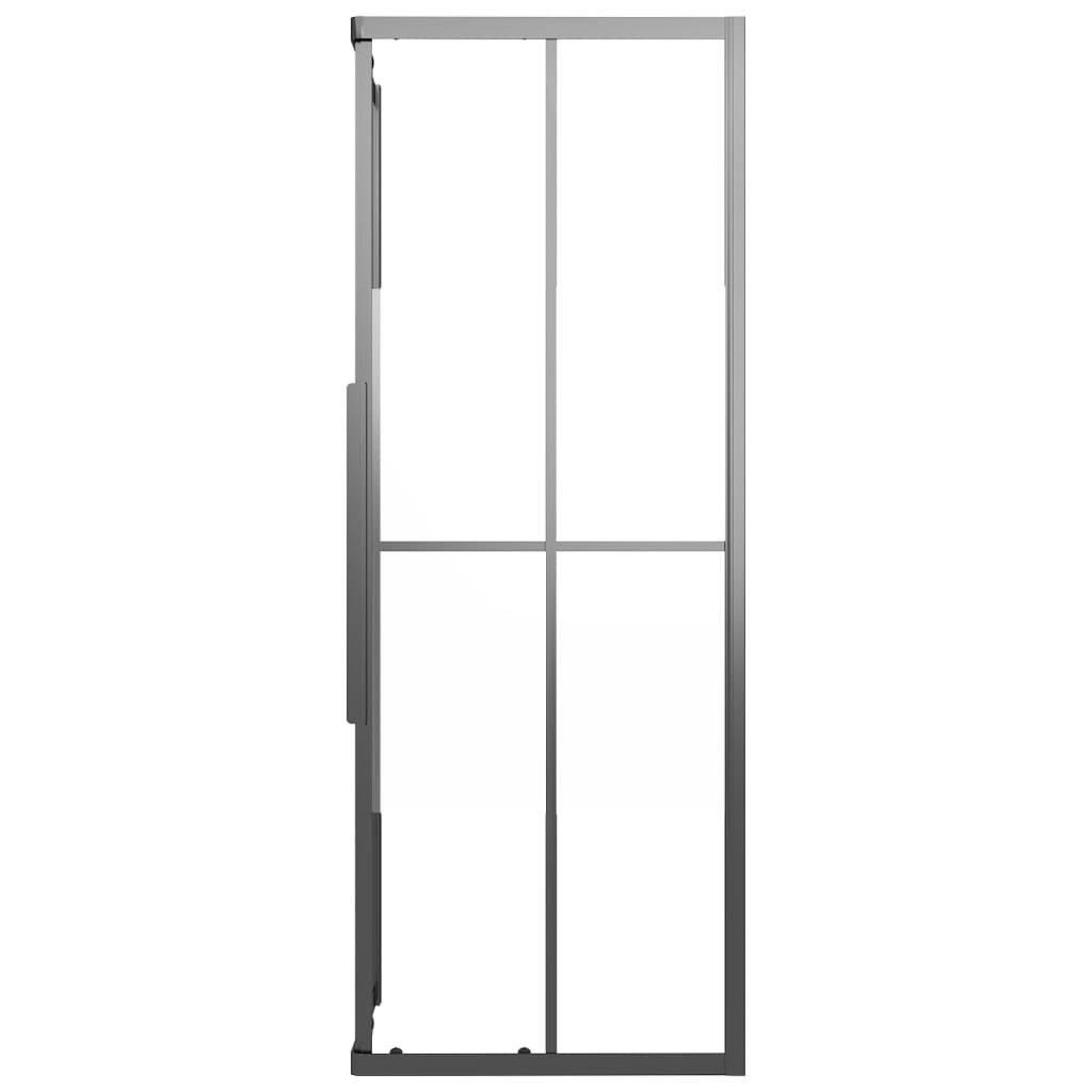 vidaXL Kabina prysznicowa, półmrożone szkło ESG, 80x80x180 cm, czarna