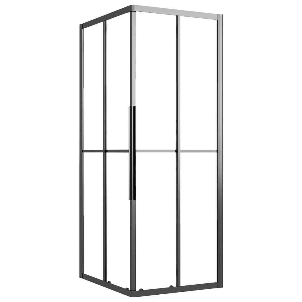 vidaXL Kabina prysznicowa, półmrożone szkło ESG, 90x70x180 cm, czarna