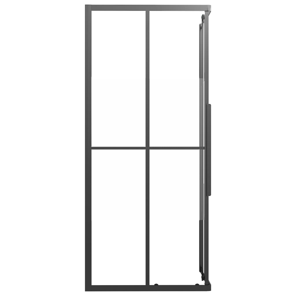 vidaXL Kabina prysznicowa, półmrożone szkło ESG, 90x70x180 cm, czarna