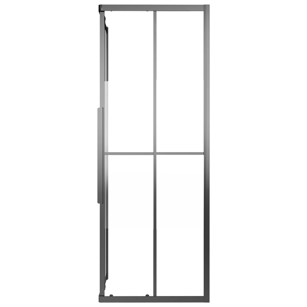 vidaXL Kabina prysznicowa, półmrożone szkło ESG, 90x70x180 cm, czarna