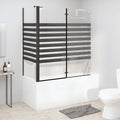 vidaXL Parawan wannowy w paski, 120x68x130 cm, szkło hartowane