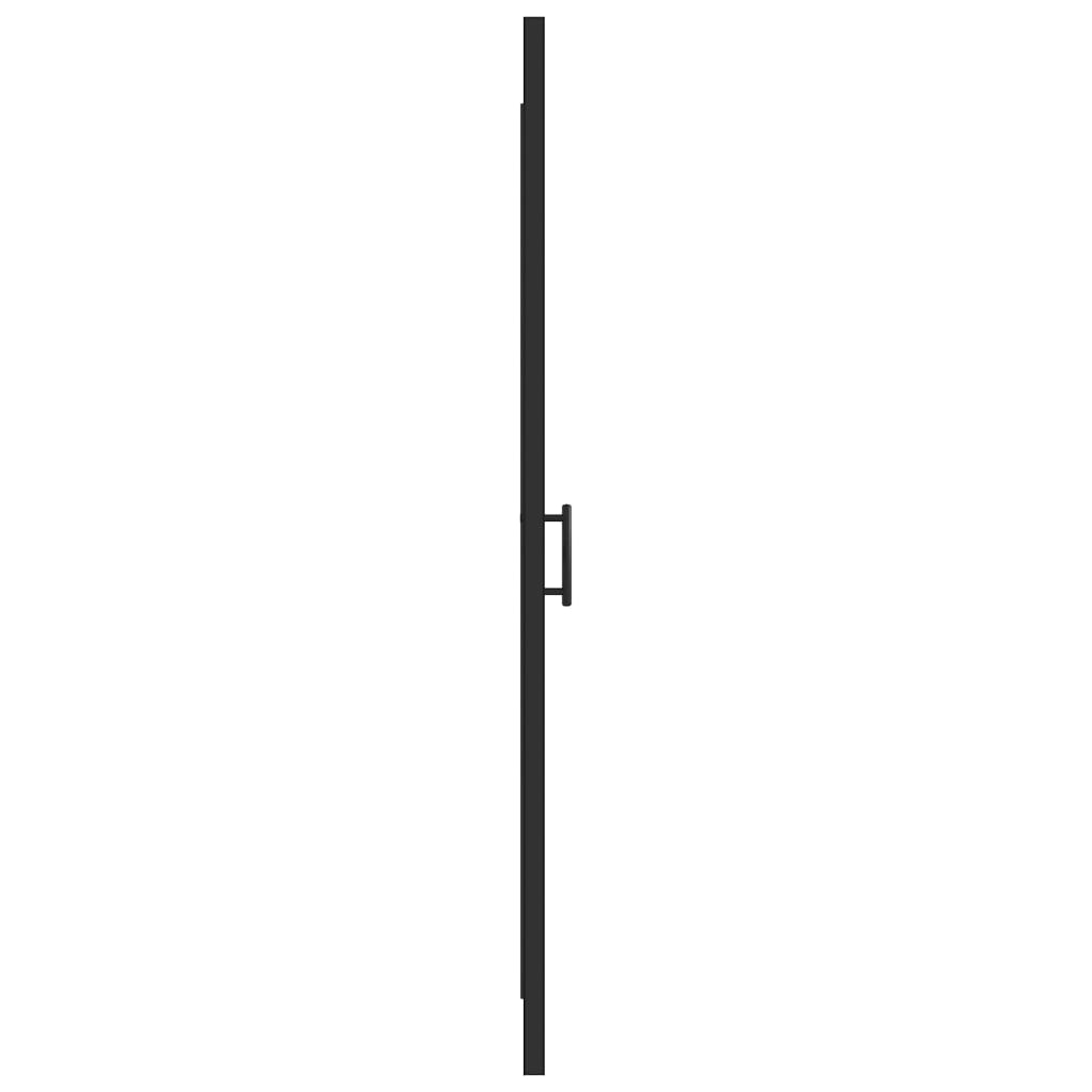 vidaXL Drzwi prysznicowe, 81x195cm, półmrożone szkło hartowane, czarne