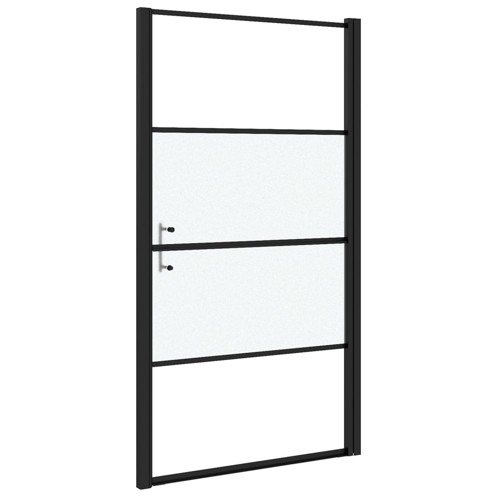 vidaXL Drzwi prysznicowe, 100x178 cm, hartowane szkło półmrożone