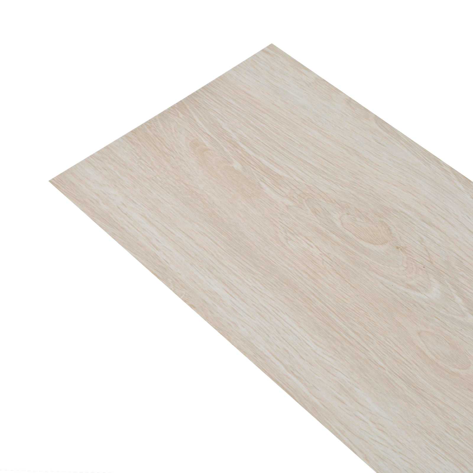 vidaXL Deski podłogowe 18 pcs Dąb klasyczny biały 2,51 m² PVC