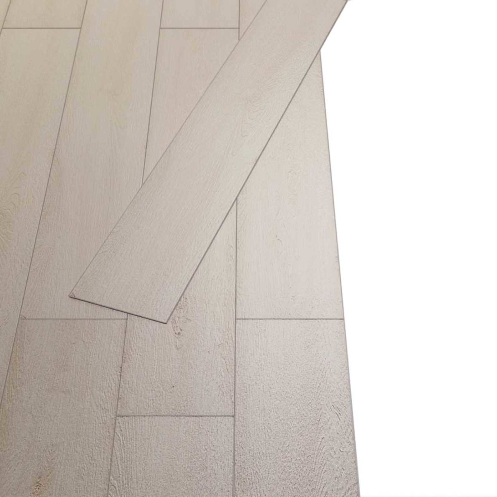 vidaXL Deski podłogowe 18 pcs Dąb klasyczny biały 2,51 m² PVC