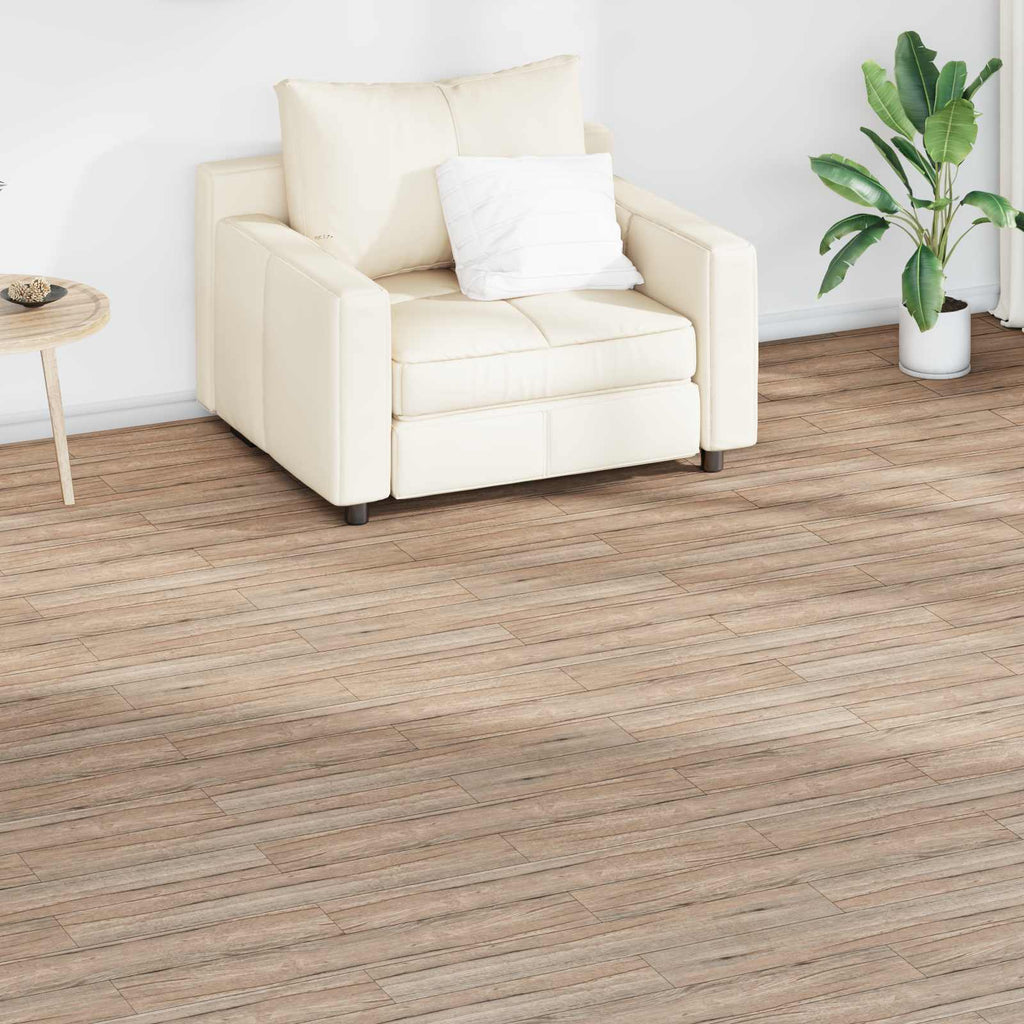vidaXL Deski podłogowe 18 pcs Dąb brązowy 2,51 m² PVC