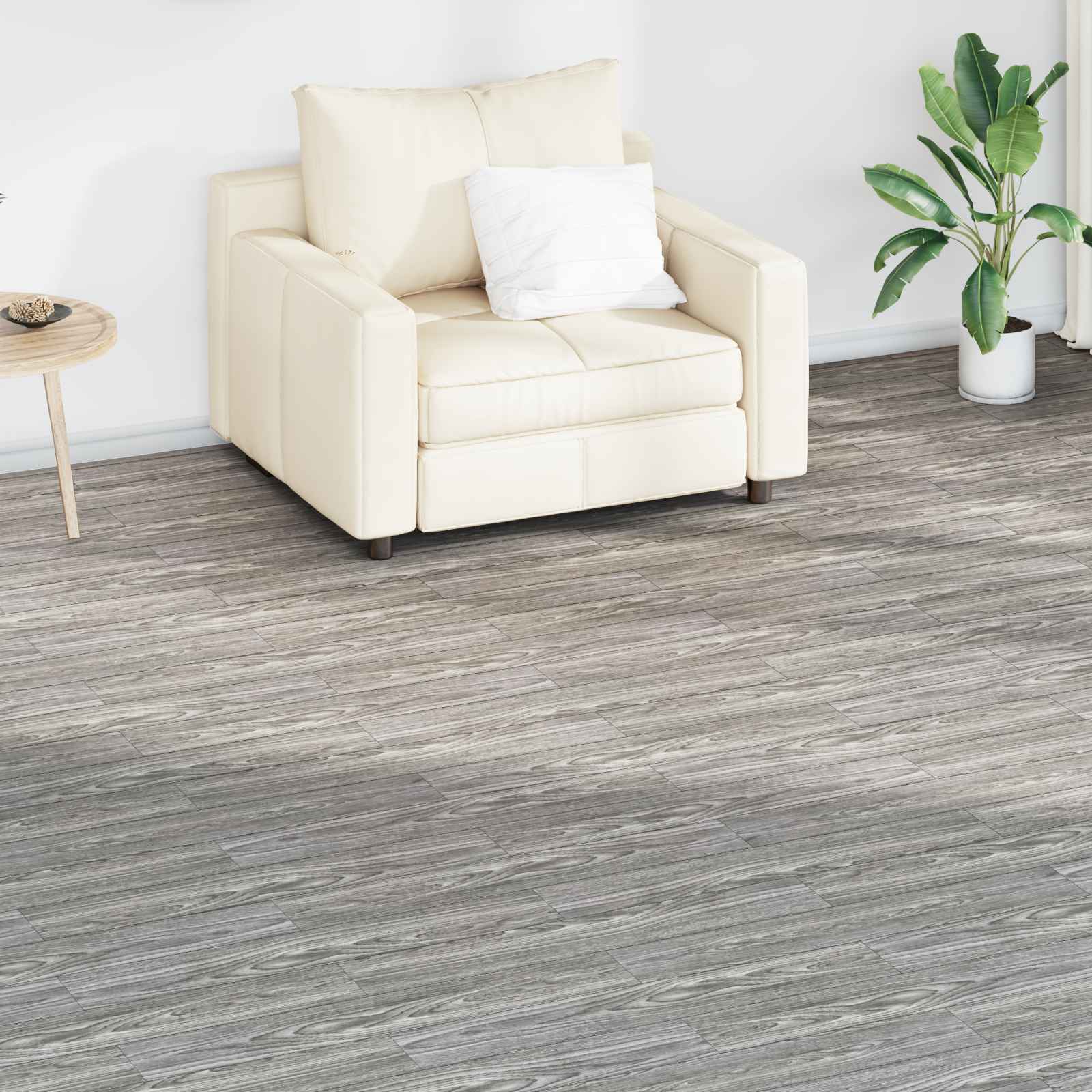 vidaXL Deski podłogowe 18 pcs Ciemnoszary 2,51 m² PVC