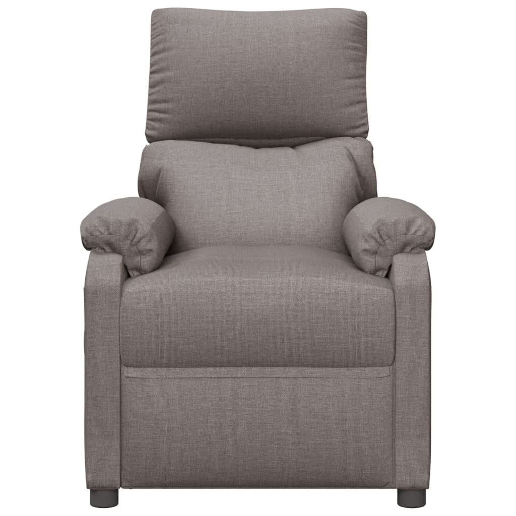 vidaXL Elektryczny fotel masujący, taupe, tkanina