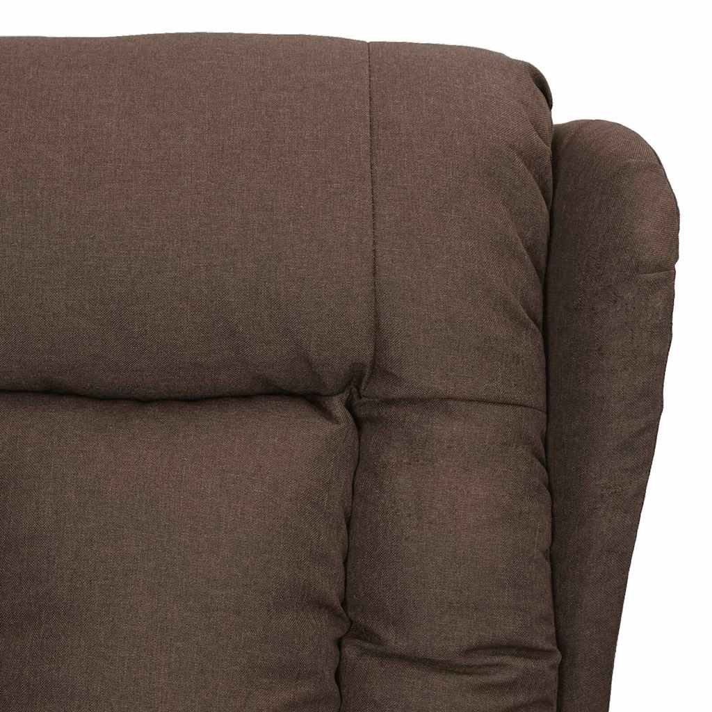 vidaXL Elektryczny fotel masujący, taupe, tkanina
