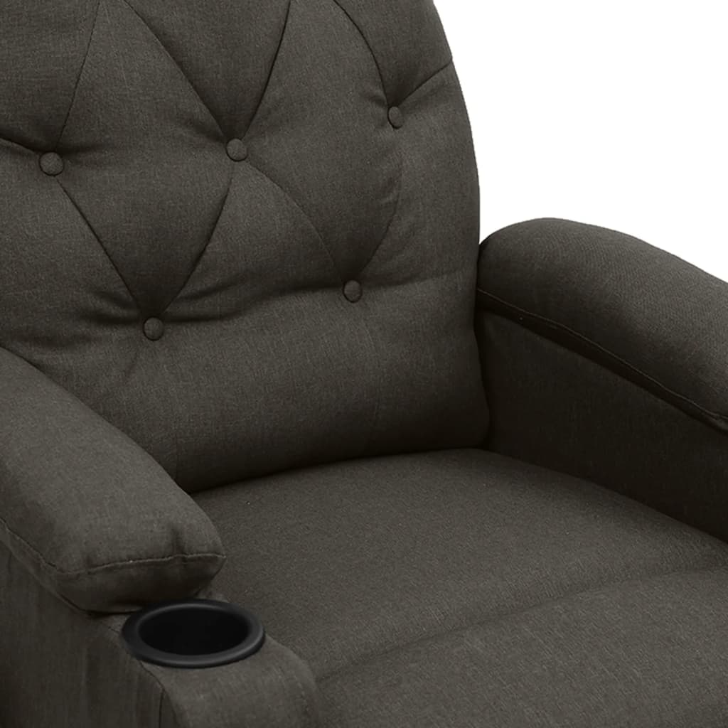 vidaXL Elektryczny fotel masujący, taupe, tkanina