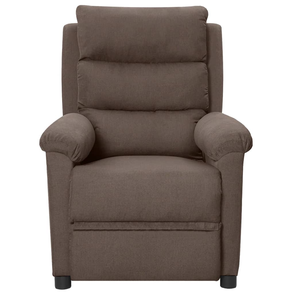 vidaXL Elektryczny fotel masujący, taupe, tkanina